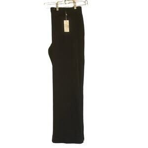 NWT Avenue Women’s Black Cuffed Wide Leg Trousers, small polka dot, Size 16